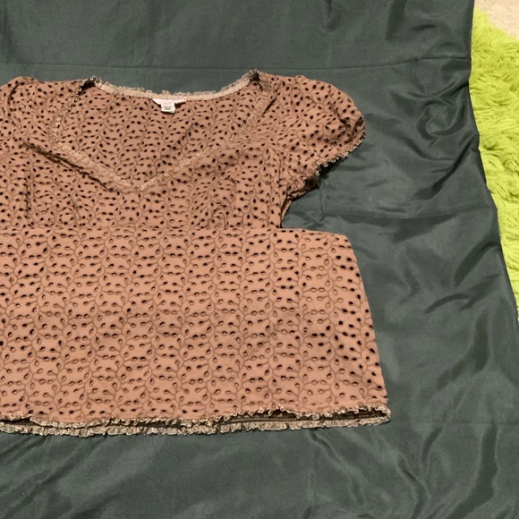 Vintage indie granola Eyelet Mini Dress - Picture 13 of 16